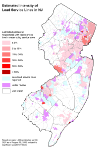 Where are the lead service lines in New Jersey?